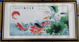 手繪荷花，含精緻表框 歷史價格詳細信息