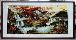 『府城畫廊-手繪國畫』山水畫－左流－源遠流長－高質感畫作－125x210(含框價)－有實體店面，請看關於我聯繫－AF28 歷史價格詳細信息