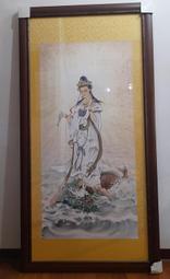 乘龍觀音踏龍頭御龍觀音降龍觀音站龍觀音佛像畫像掛畫圖手繪開光 唐卡 佛畫 歷史價格詳細信息