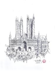 [大橋小舖] 英國倫敦聖保羅大教堂 / 王廷俊真跡畫作 / 23.8x30.8公分(含框) /  戴妃結婚的教堂 歷史價格詳細信息