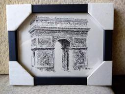 【大橋小舖】法國亞眠大教堂 (鋼筆素描) | 王廷俊真跡畫作 / 23.8X30.8公分(附框) 歷史價格詳細信息