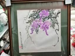 真跡非複制畫早期的富貴牡丹，很大幅，照片上面有尺寸落款處外面的塑膠保護地方有簽字筆字跡沒有污染到作品便宜賣1980自取 歷史價格詳細信息