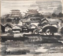 近 代 --台灣史上第一位女畫家：陳 進 --山 城 幽 境 膠 彩 3 F --未 框 歷史價格詳細信息