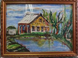 古玩軒~(油畫 書法 字畫) 國畫~名家畫~孔雀 鴛鴦水畔 豆蔻階前 款 范烔亭 歷史價格詳細信息