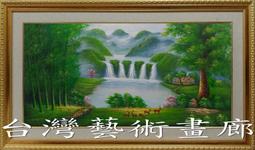 山水聚寶盆高山流水家居裝飾畫絲綢畫卷軸畫風水客廳玄關茶樓壁畫 歷史價格詳細信息