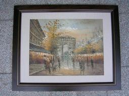 [ 丁銘畫廊 ]      刀畫 佳作 -  地中海 - 純手工畫 - 油畫原作品- 含裱框價格 歷史價格詳細信息