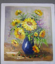 『府城畫廊-手繪油畫』花卉畫－現代裝飾掛畫－70x80－(含框價)－有實體店面－請查看關於我聯繫－G258 歷史價格詳細信息