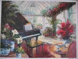 『府城畫廊-手繪油畫』畫師：黃小刀 －船港－風景畫－90x120－筆法工筆細膩－另有數千張油畫國畫讓您挑選－AA19 歷史價格詳細信息