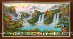 山水聚寶盆高山流水家居裝飾畫絲綢畫卷軸畫風水客廳玄關茶樓壁畫 歷史價格詳細信息