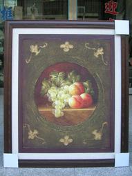 [ 丁銘畫廊 ] 好事連連 壽桃 福壽吉祥-事事平安-獨特-細緻佳作-立體裱框-純手工畫-油畫原作品-含裱框價格 歷史價格詳細信息