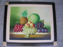 [ 丁銘畫廊 ] 好事連連 壽桃 福壽吉祥-事事平安-獨特-細緻佳作-立體裱框-純手工畫-油畫原作品-含裱框價格 歷史價格詳細信息