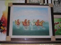 [ 丁銘畫廊 ] 八駿馬 - 馬到成功 - 純手工畫 - 國畫原作品 - 尺寸特別 - 含框裱好價格 歷史價格詳細信息