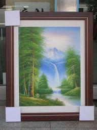 [ 丁銘畫廊 ] 雙層 進財圖-田園 黃金-靠山圖-步步高昇- 事事有出路-筆法細緻-純手工畫-油畫原作品-含框裱好價格 歷史價格詳細信息