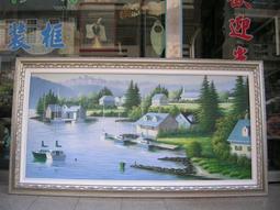 [ 丁銘畫廊 ] 風景畫 - 紅運當頭 畫刀 構圖 特殊 佳作 - 純手工畫 - 油畫原作品 直接掛 畫 歷史價格詳細信息