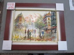 『府城畫廊-手繪油畫』歐風－街景畫－畫風獨特－筆法細膩－70x80(含框價)－另有油畫國畫讓您挑選－有實體店面G1357 歷史價格詳細信息