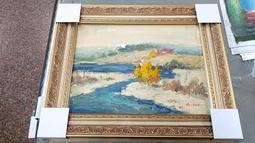 『府城畫廊-手繪油畫』風景畫－30x40－(會繃內架，可吊掛)－有實體店面，我們店有在裱框－P340 歷史價格詳細信息