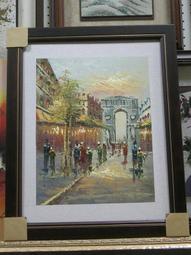 [ 丁銘畫廊 ]      刀畫 佳作 -  地中海 - 純手工畫 - 油畫原作品- 含裱框價格 歷史價格詳細信息