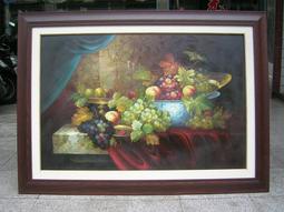 [ 丁銘畫廊 ] 好事連連 壽桃 福壽吉祥-事事平安-獨特-細緻佳作-立體裱框-純手工畫-油畫原作品-含裱框價格 歷史價格詳細信息