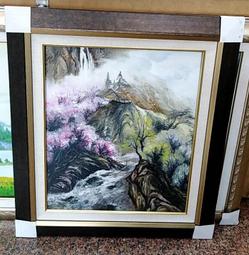 『府城畫廊-手繪國畫』山水畫－左流－源遠流長－高質感畫作－125x210(含框價)－有實體店面，請看關於我聯繫－AF28 歷史價格詳細信息