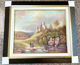 『府城畫廊-手繪油畫』歐風－風景畫－20x25－(會繃內架，可吊掛)－有實體店面，我們店有在裱框－H581 歷史價格詳細信息