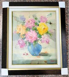 『府城畫廊-手繪國畫』牡丹花－花開富貴－90x210－(含框價，可換框)－有實體店面－請查看關於我聯繫－ 歷史價格詳細信息