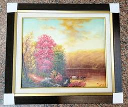 『府城畫廊-手繪油畫』歐風－風景畫－20x25－(會繃內架，可吊掛)－有實體店面，我們店有在裱框－H581 歷史價格詳細信息