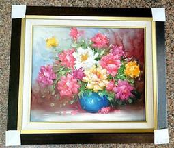 『府城畫廊-手繪國畫』牡丹花－花開富貴－90x210－(含框價，可換框)－有實體店面－請查看關於我聯繫－ 歷史價格詳細信息