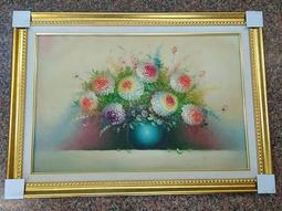 『府城畫廊-手繪國畫』牡丹花－花開富貴－90x210－(含框價，可換框)－有實體店面－請查看關於我聯繫－ 歷史價格詳細信息