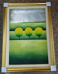 『府城畫廊-手繪油畫』抽象畫－現代裝飾掛畫－45/x45－(會繃內架，可吊掛)－有實體店面，我們店有在裱框－Z24 歷史價格詳細信息