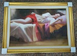 『府城畫廊-手繪油畫』人物畫－80x110－(含框價)－另有油畫國畫讓您挑選－有實體店面－F15 歷史價格詳細信息