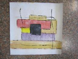 『府城畫廊-手繪油畫』抽象畫－現代裝飾掛畫－45/x45－(會繃內架，可吊掛)－有實體店面，我們店有在裱框－Z24 歷史價格詳細信息