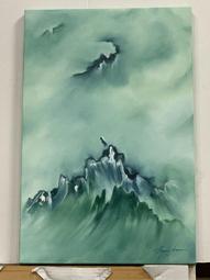 [ 丁銘畫廊 ] 風景畫 - 紅運當頭 畫刀 構圖 特殊 佳作 - 純手工畫 - 油畫原作品 直接掛 畫 歷史價格詳細信息