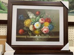 [ 丁銘畫廊 ]   牡丹花 - 花開富貴 - 花瓶 平安 富貴 招來富貴 平安-純手工畫-油畫原作品- 含裱框價格 價格比較,價格查詢,歷史價格詳細信息