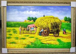 『府城畫廊-手繪油畫』大豐收－水果靜物畫－筆法細膩獨特－70x80(含框價)－另有油畫國畫讓您挑選－有實體店面G1369 歷史價格詳細信息