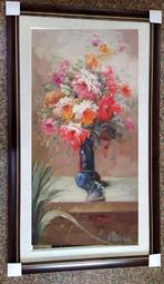 『府城畫廊-手繪油畫』櫻花－風景畫－畫風獨特－70x80－(含框價)－有實體店面－請查看關於我聯繫－ 歷史價格詳細信息