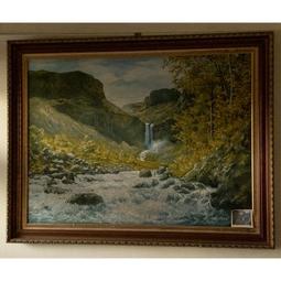 中國風油畫印花方巾桑蠶絲70真絲絲巾女復古輕奢裝飾領巾2024新款 歷史價格詳細信息