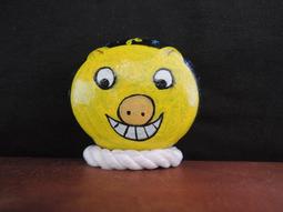 【有緣堂】-防水不退色~石頭彩繪~天然圓石[黃金鼠]高*寬*約41*42mm 歷史價格詳細信息