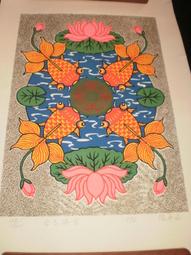 第九屆版印年畫得獎作品 四季平安 1993 王毓麒版畫 歷史價格詳細信息