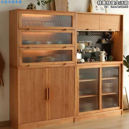 北歐實木餐邊櫃日式櫻桃木客廳儲物櫃雙門簡約小戶型收納邊櫃 歷史價格詳細信息