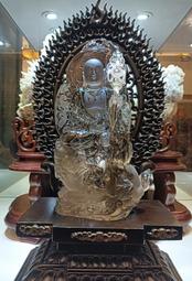 臺南城文創 天然AAA級白水晶 觀自在擺件 頂級雕工 放光料近全美 歷史價格詳細信息