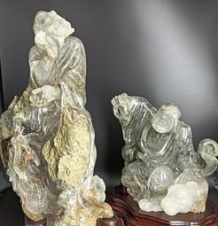 臺南城文創 早期老件手工雕天然特級激光料白水晶雕件 麒麟踩如意.F倉庫 歷史價格詳細信息