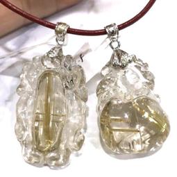 鈦晶墜子308 吊墜 墜飾 項鍊 飾品 天然水晶 鈦晶 清透 開運招財 歷史價格詳細信息