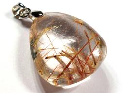 ***原礦屋*** 招財利器！清透料特殊絲！A級巴西雙色鈦晶墜14.38g！(寶石、礦石、招財、冥想、靈修) 歷史價格詳細信息