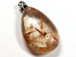 ***原礦屋*** 招財利器！清透料特殊絲！A級巴西雙色鈦晶墜14.38g！(寶石、礦石、招財、冥想、靈修) 歷史價格詳細信息