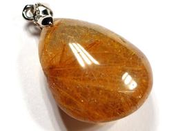 ***原礦屋*** 招財利器！清透料特殊絲！A級巴西雙色鈦晶墜14.38g！(寶石、礦石、招財、冥想、靈修) 歷史價格詳細信息