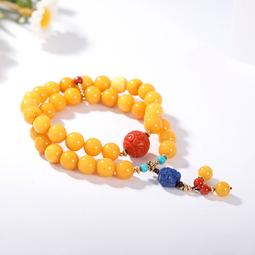 天然琥珀蜜蠟手鏈手串時尚百搭琥珀蜜蠟3圈手飾 歷史價格詳細信息