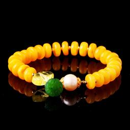 天然琥珀蜜蠟手鏈手串時尚百搭琥珀蜜蠟3圈手飾 歷史價格詳細信息