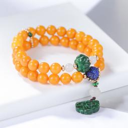 蜜蠟手鏈女 手串天然項鏈繞手三圈設計款多圈diy手飾俄羅斯琥珀特艾超夯 精品 歷史價格詳細信息