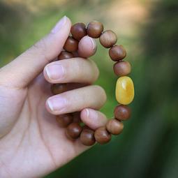 老山檀手串老型蜜蠟正宗印度單圈木珠女男安神佛珠南紅文藝好聞 歷史價格詳細信息