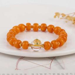 蜜蠟老型手鍊 白花蠟形狀飽滿 搭配綠松南紅925銀配件 歷史價格詳細信息